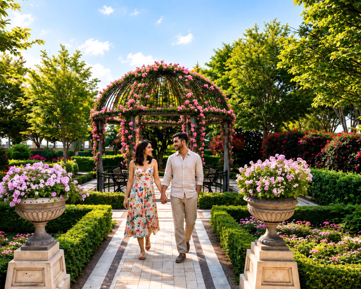 Landscaped walkway